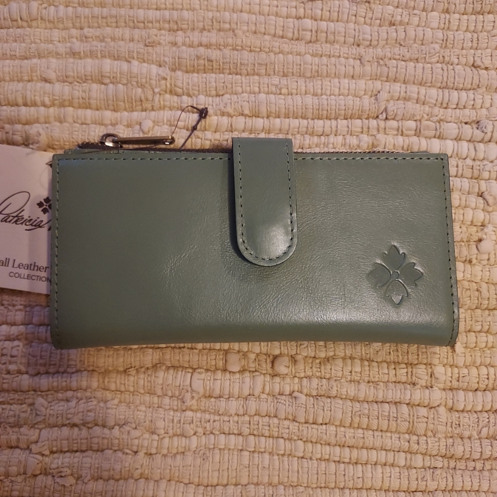 PATRICIA NASH NAZARI SAGE RFID BIFOLD LEATHER WALLET
